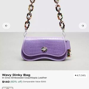 Coach Wavy Dinky Crossbody in Lavender